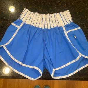 Lulu lemon blue striped shorts